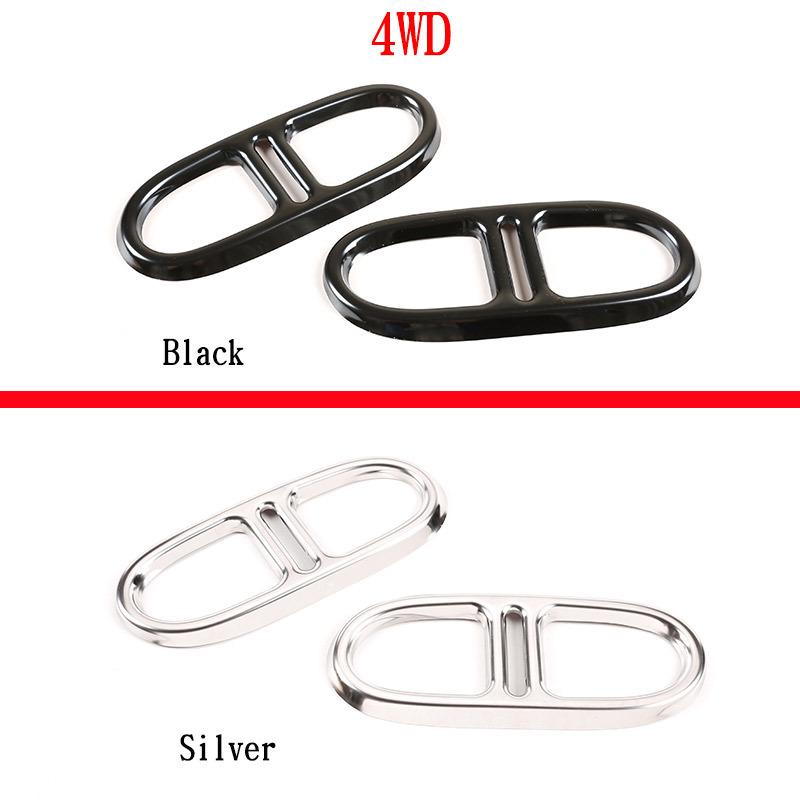 For Mercedes-Benz GLA H247 4WD 20-21 Stainless Steel Rear Bumper Dual Exhaust Pipe Trim Exhause Cover Car Accessories