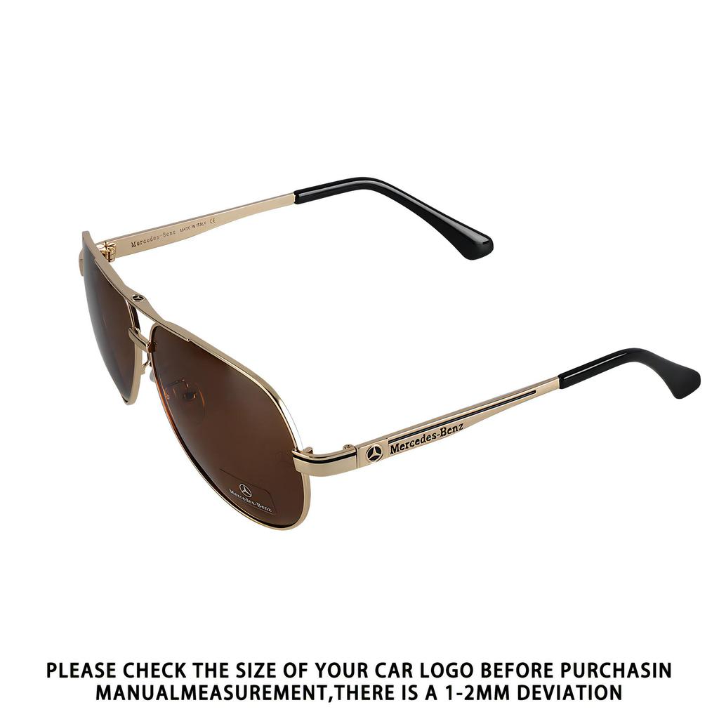 Autoaufkleber Auto Logo Sonnenbrille Fahrbrille Polarisiert Sonnenschutz für Mercedes Benz W177 CLS GLA GLC GLC GLK GLS SLK W204