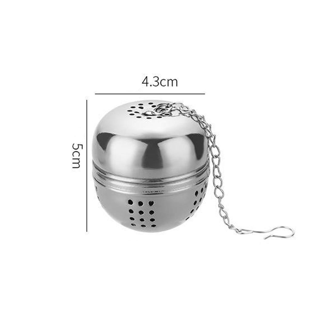SHULLIN 4-Piece Ball-Shaped Tea Strainer, Stainless Steel Tea Strainer for Barley Tea, Brewing, Tea Leaf Filtering, Tea Infuser, Tea Filter, Tea