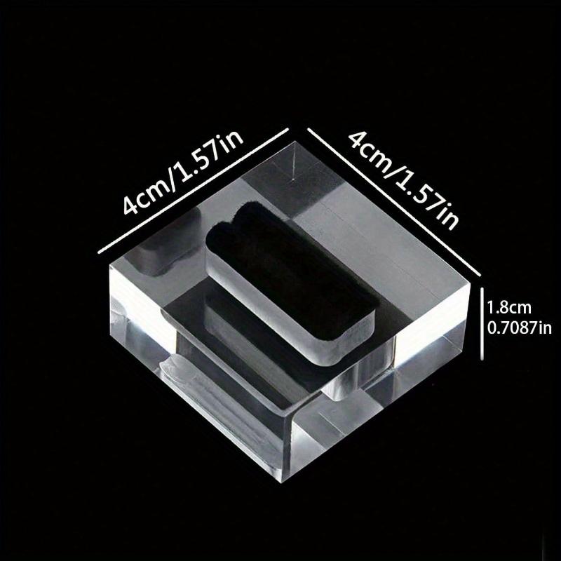 Clear Square Acrylic Ring Display Stand Holder | Jewelry Organizer for Craft Shows, DIY Photo Props, Retail Showcase | Valentine Gift