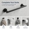 5 PCS Black Bathroom Hardware Set Wall Mounted Towel Rack Set  Household Use