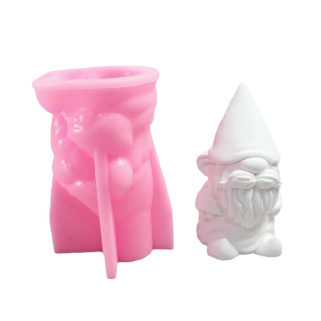 Desk Ornament Mould Flexible Silicone Mold for Gnome Figurine Shaped Christmas Decoration Jewelry Making Supplies