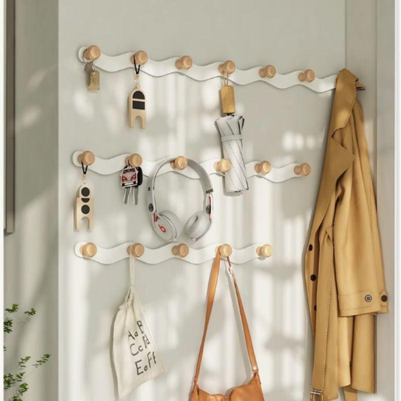 Holzhaken Badezimmer Toilette Handtuchhaken Mantelhaken Stanzfrei Türhänger