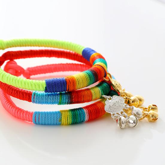 Pet Collar Vibrant Color Wear Resistant Polyester Pet Weave Longevity Lock Necklace Dog Collar Pet Supplies