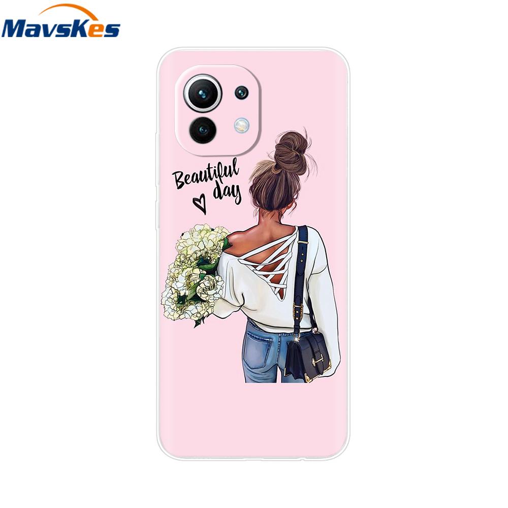 Case For Xiaomi 11 Lite NE 5G Soft TPU Silicone Cover For Xiaomi Mi 11 Lite Mi11 Lite Cases For Xiomi Mi 11 Funda Fashion Bumper