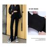 Women's High-Waisted Black Micro-Flare Jeans - Spring 2025 Slimming Versatile Straight Leg Pants