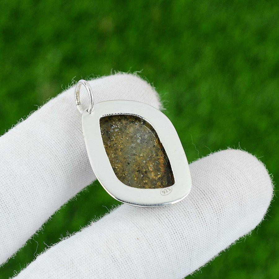 Marquise Black Sunstone Gemstone Sterling Silver Bezel New Wife Pendant Jewelry