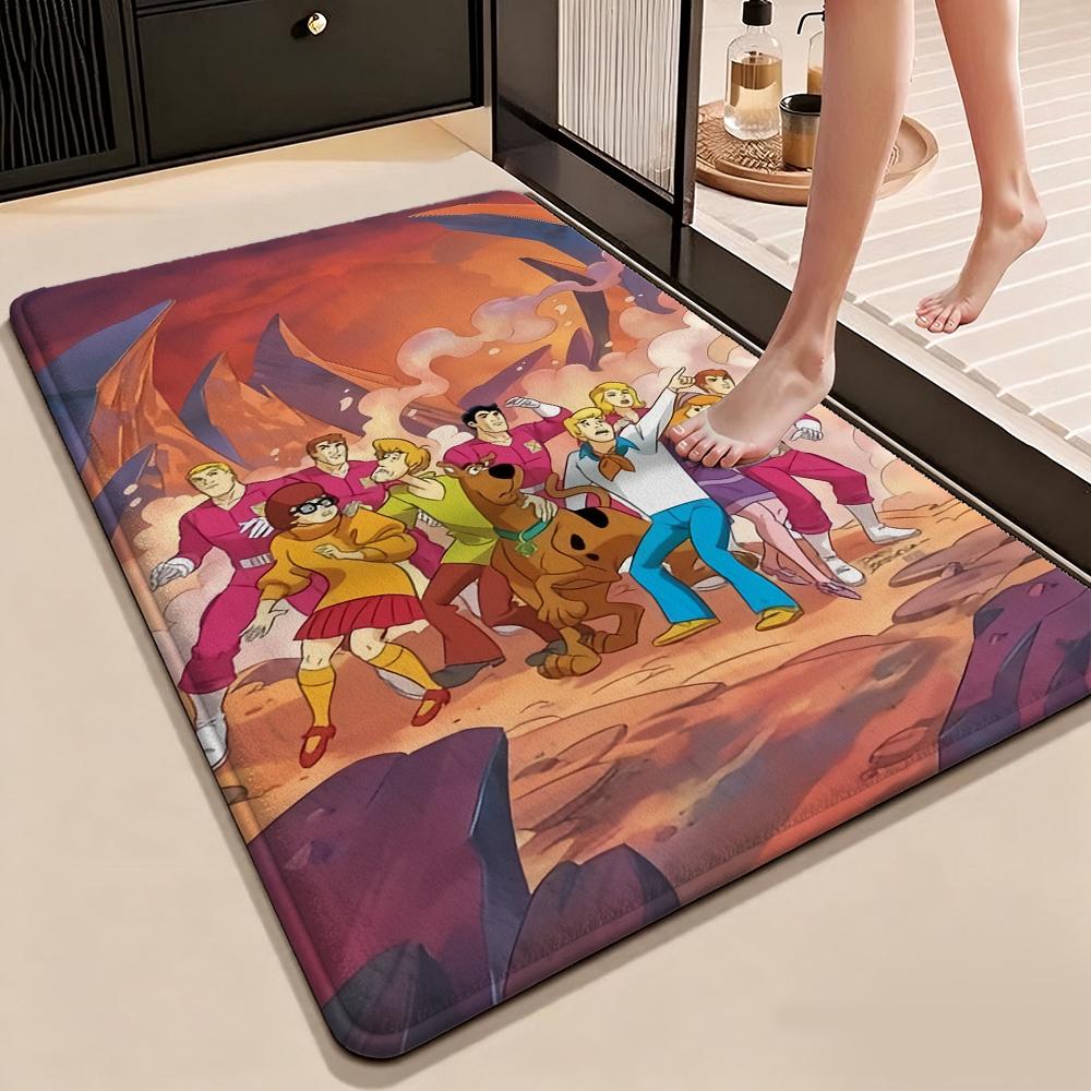 Scoobydoo Gang Together Theme Rug Soundproof Noisereducing Carpet For Living Room Bedroom Office Home Decor Birthday Gift