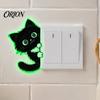 Decorative Switch Guards for Hallway Glow in The Dark Black Cat Wall Sticker, Luminous Self-Adhesive Light Easy Peel Stick Decals Decal, Cute