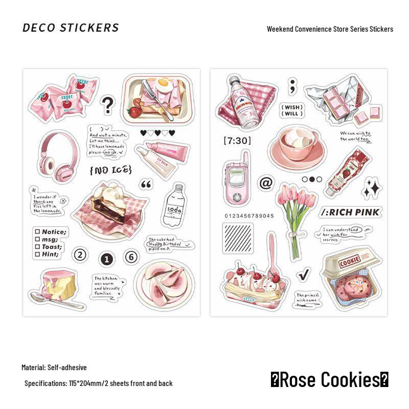 

PaperMore Weekend Convenience Store Series Journal Decorative Stickers - 2 Sheets, 6 Styles