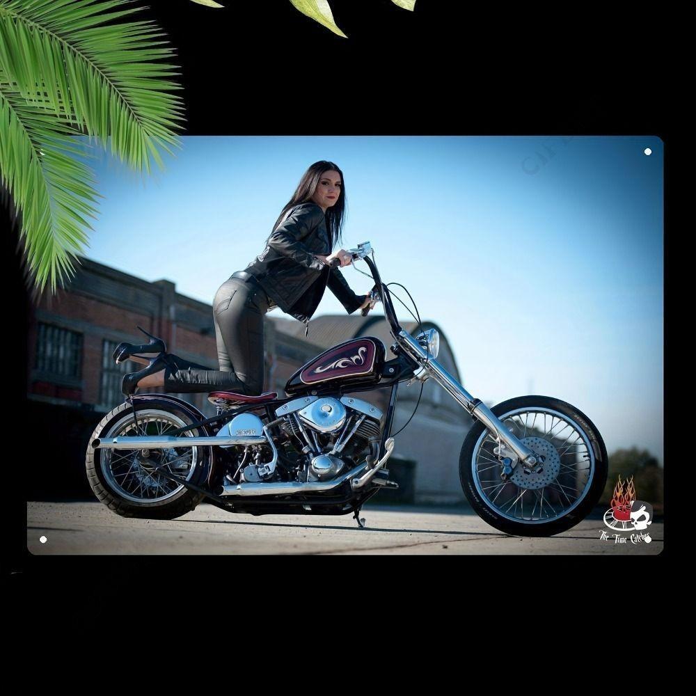 Moto metal interior plaque in the garage in the bar on the wall 20x30cm