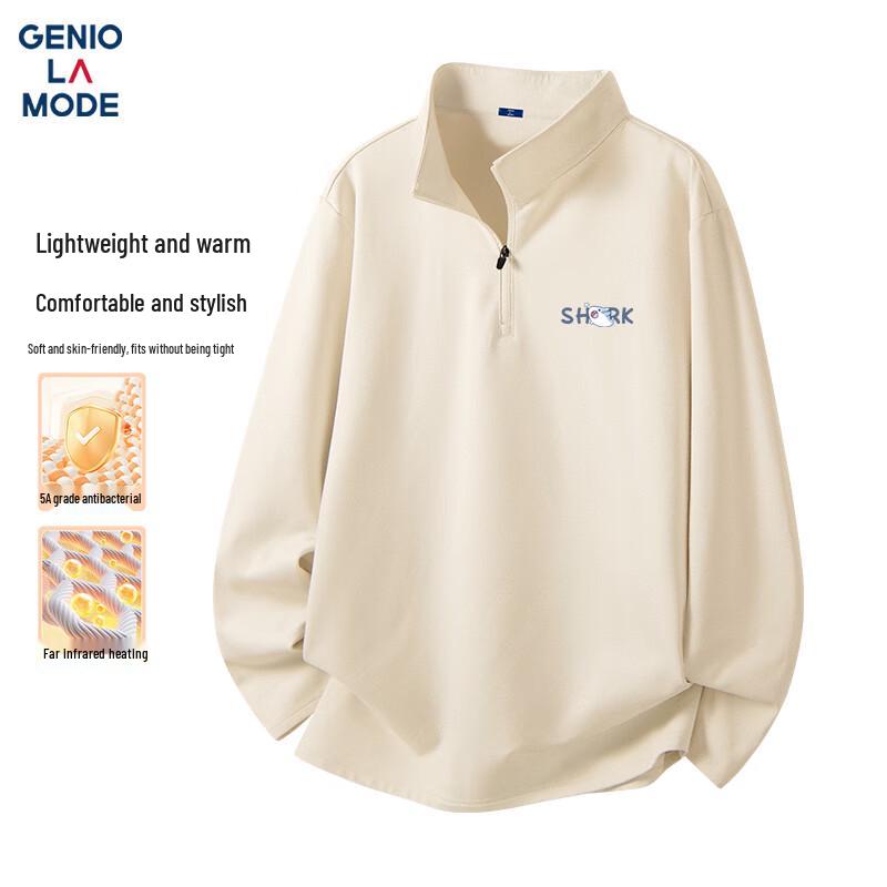 GENIOLAMODE Men s Fleece-Lined Half-Zip Long Sleeve Top 3XL