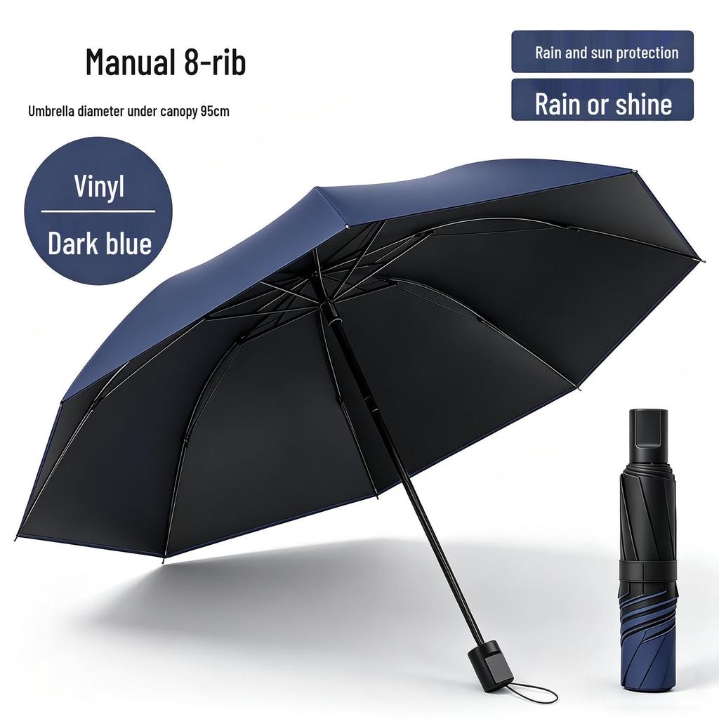 Buckle Automatic Enlarged Sunshade Umbrella - Dual Use for Sun and Rain