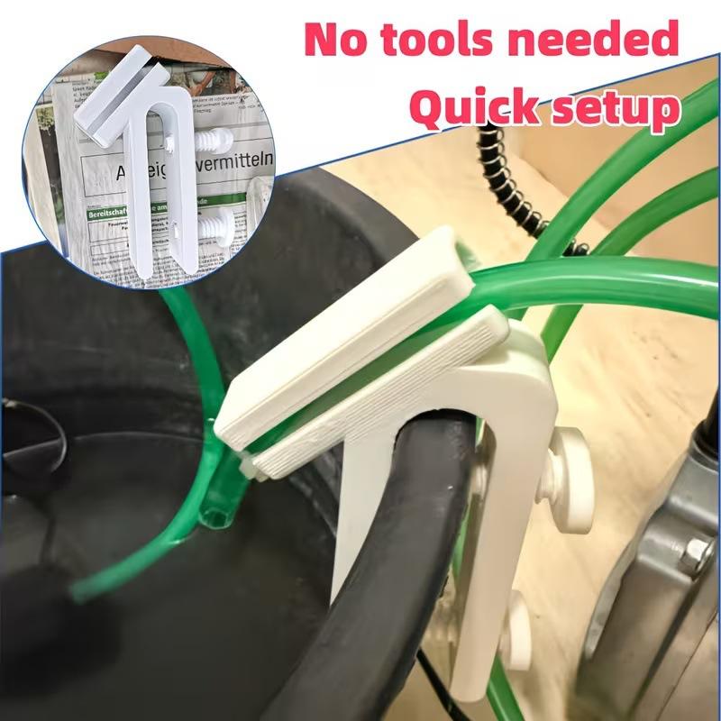 Space-Saving Edge Clip Hose Holder for Secure Water Storage In Gardens