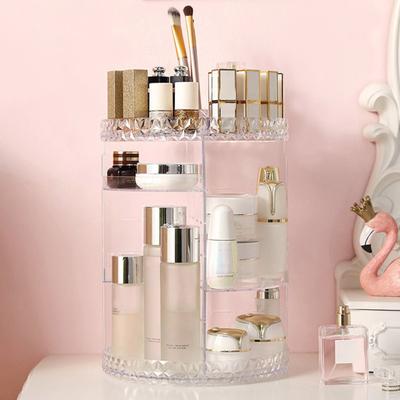 Organizer per trucco rotante a 360 gradi con 8 strati regolabili Ripiano per cosmetici salvaspazio sul desktop di grande capacità