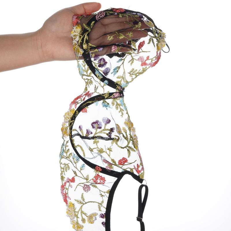 Women Transparent Sexy Lace Bra Set Underwired Bras Thin Lady Pure Desire Underwear Floral Lingerie Set