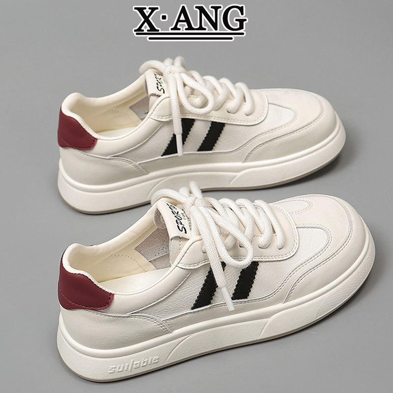 Cowhide soft sole not tired feet women's shoes versatile little white shoes children's board shoes autumn new casual sports shoes