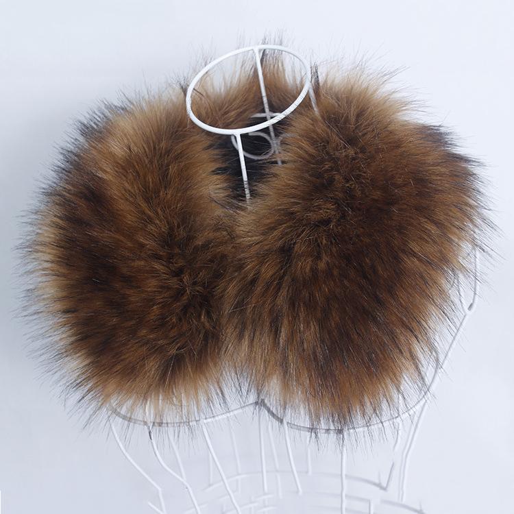 Límec Liščí kožešina Šála Zimní Luxusní Nadýchaná Šála Udržuje Krk v Teple Ženy Muži Huňaté Čtvercové Šály Doplňky ke Kabátu