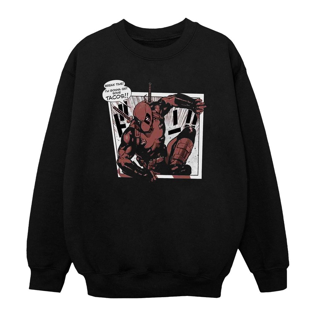 Marvel Womens/Ladies Deadpool Breaktime Tacos Sweatshirt