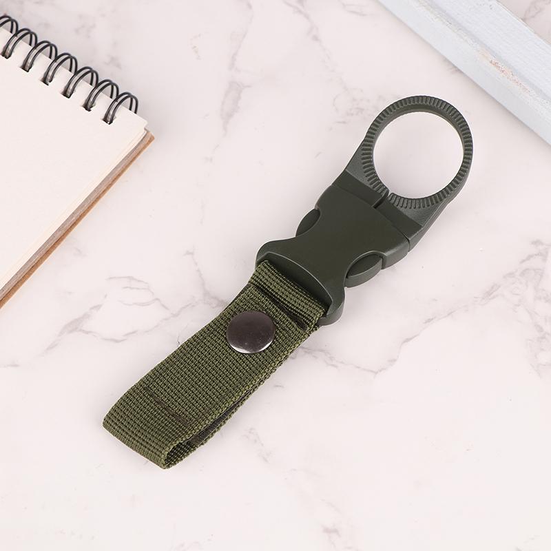 Tragbare Wasserflasche Aufhängeschnalle Mineralwasser-Clip-Schnalle Outdoor Taktisches Nylon Getränkeflaschen-Gurtband Aufhängung