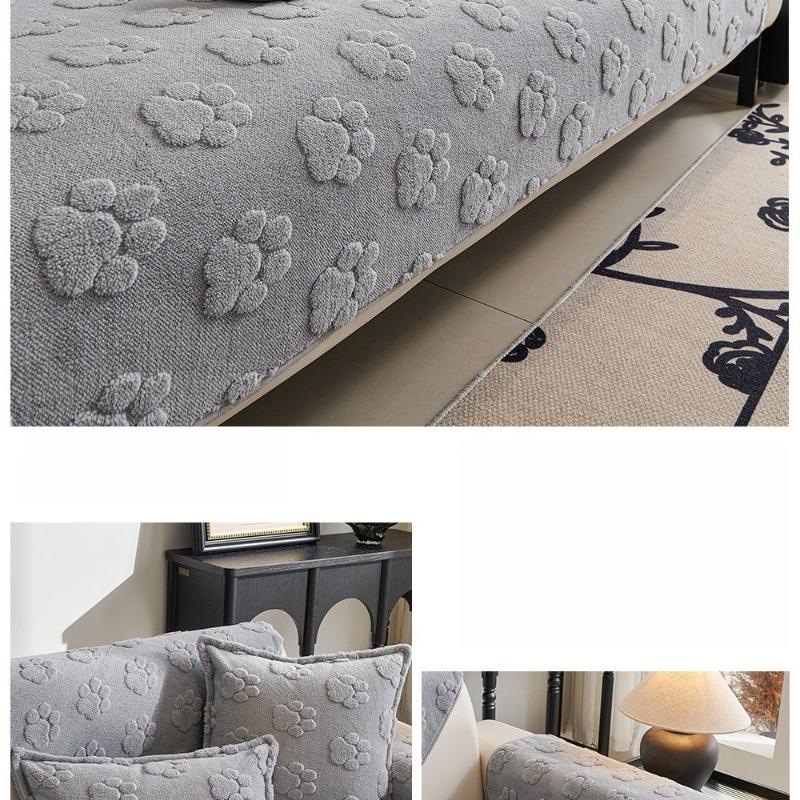 Shu cotton lint sofa cushion autumn and winter one-piece anti-skid anti-cat scratch seat cushion simple and high gram weight
