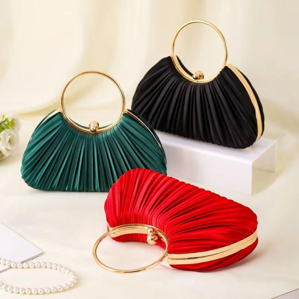 Light Luxury Evening Banquet Bag Temperament Ladies Clutch Bag Retro Wrist Bag  Women