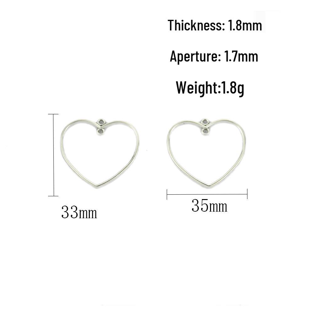 Double Heart Alloy Pendant Necklace  Bracelet Charms
