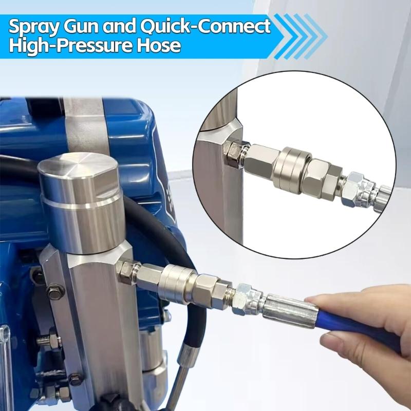2Pcs Universal 360 Quick Connector Adapters Airless Straight Hose Swivels Connector For Easy Connection And Enhances Flexibility