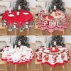 Round Table Cover for Christmas 2026 Decoration, Polyester Xmas Tablecloth for Home Dining, Merry Christmas Gift Navidad New Year 2027