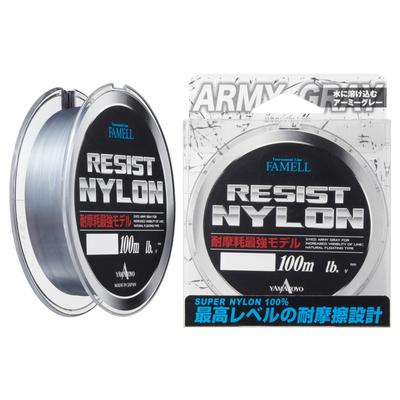 Yamatoyo Tegusu Nylon Line, Abrasion Resistant, 100m, 2.5, 10lb, Army Gray