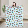 Paws Dog Cartoon blanket  Flannel Funny Breathable Throw blankets for Coverlet Decoration