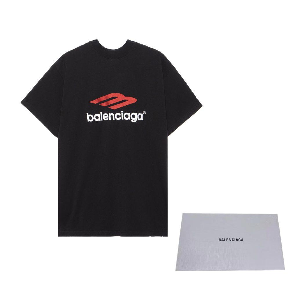Balenciaga SS24 T Shirt Loose Fit Unisex Black 791615TQVQ61021
