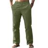 Men's Cotton And Linen Color Casual Trousers Long Pants