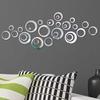Set of 24 Round Acrylic Mirror Wall Stickers for Living Room or Bedroom Decoration