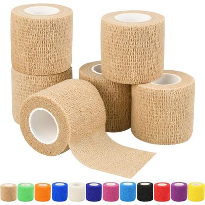 6 rouleaux de bandage auto-adhésifs 2 pouces, Bandages vétérinaires, 12 couleurs au choix, Rouleaux auto-adhérents de 5 yards pour le sport, le poignet, la cheville et le gonflement