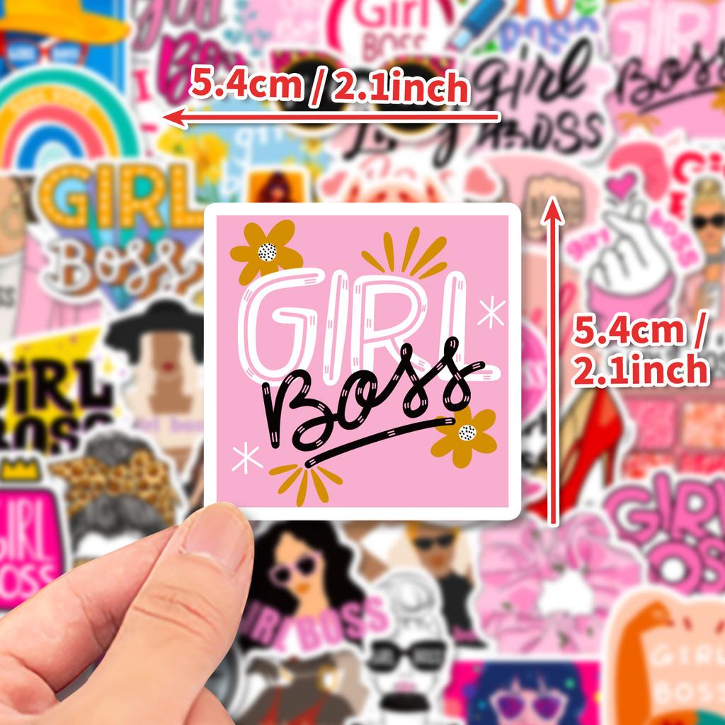 50 New Products Girl Boss Cute Style Girl Personality DIY Decorative Stickers Waterproof Gum Stickers