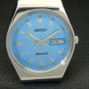 AUTOMATIC 6309A VINTAGE SEIKO JAPAN MENS SKY BLUE COLOR DIAL WATCH A701536-5 R206b-a701536