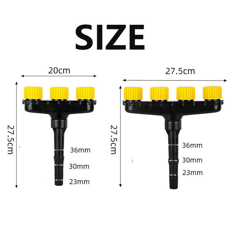 3-Head/4-Head Multi-Hole Spray Head Vegetable Garden Spraying Garden Spraying Gardening Tools Sprayer Nozzle Adjustable Speed