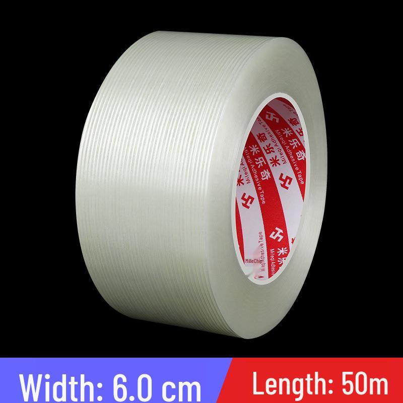 Strong Adhesive Striped Fiber Tape: Mold Fixing, Electrical Appliance Binding, No-Residue Packaging