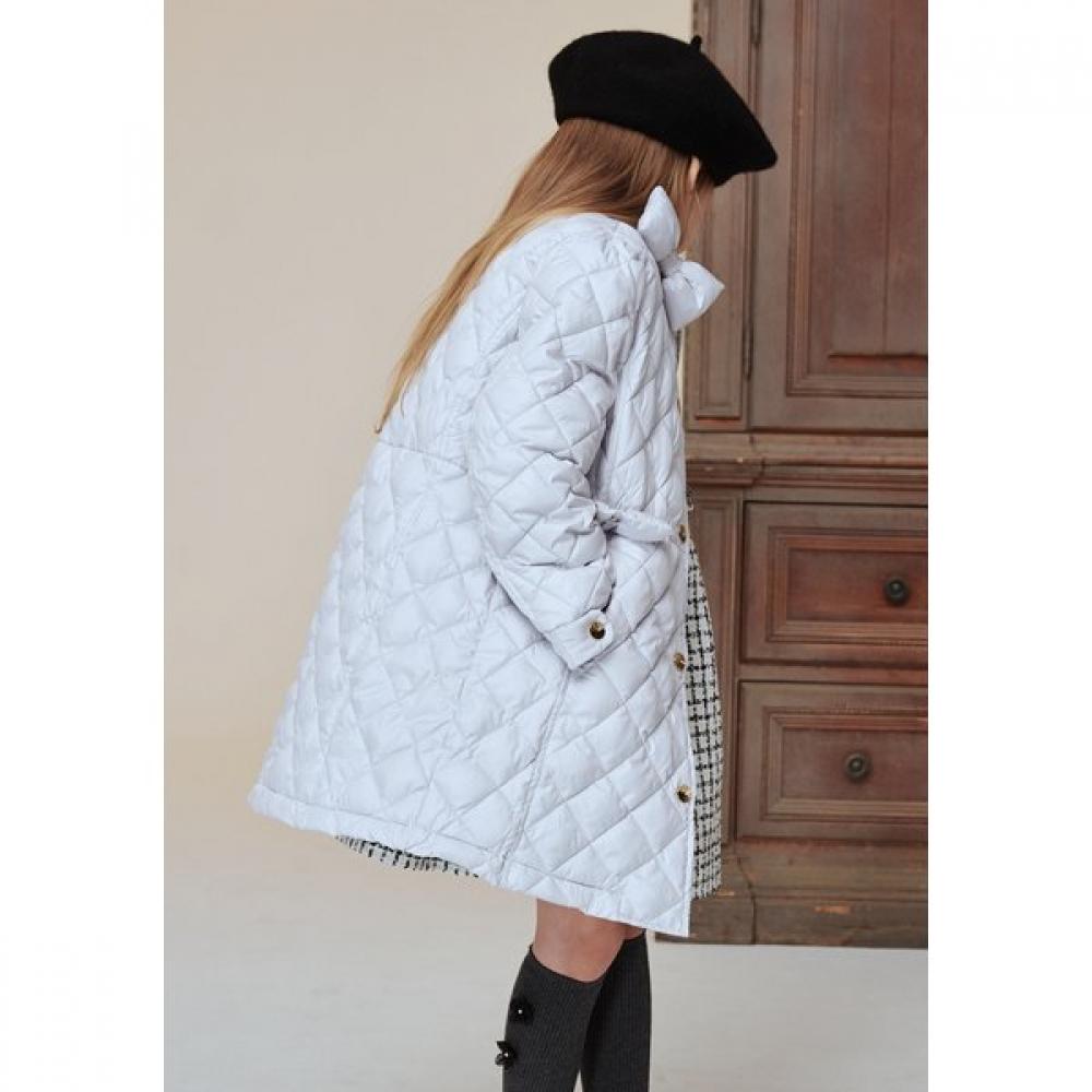 The Coffee Bean   Tea Leaf Ivory Ribbon Quilting Coat Ba12ct02iv