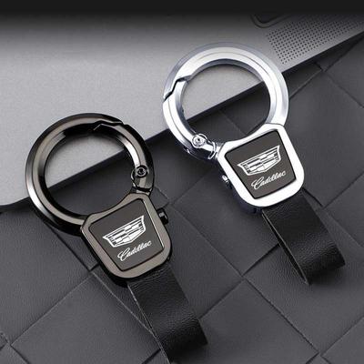 Pour ATS BLS CT4 CT5 CT6 CTS ESCALADE EXT SLS STS XLR XT4 XT5 XT6 XTS Porte-clés créatif en métal pour voiture avec porte-clés en cuir