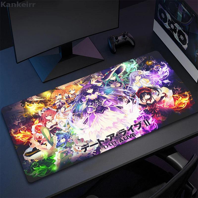 Anime Girl Tokisaki Kurumi Mouse Pad Cartoon Lockedge Large Gaming Pad Computer Gamer Keyboard Desk Mat Mousepad for PC Deskmat