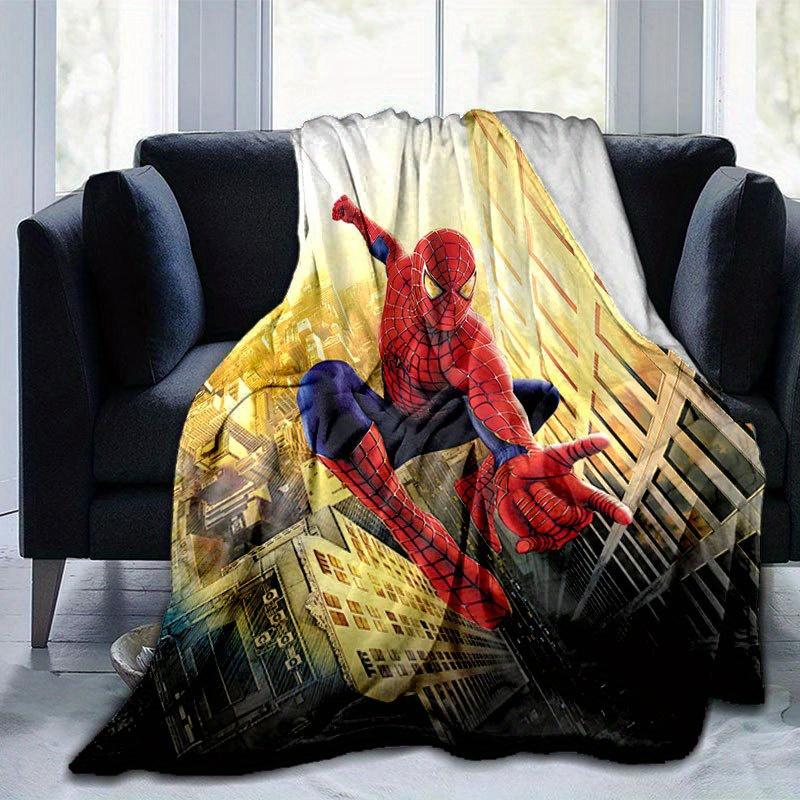 Spider-man Cute Printed Blanket Rectangular Soft Comfortable Modern Style Polyester