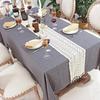 Nordic Crochet Lace Table Runner With Tassel Hollow Tablecloth Romance Wedding Party Table Protector Cover Table Cloth