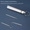 Stainless Steel Oral Cleaning Tooth Flossing Toothpick Set Portable Toothpick Floss Teeth Cleaner with Storage Tube