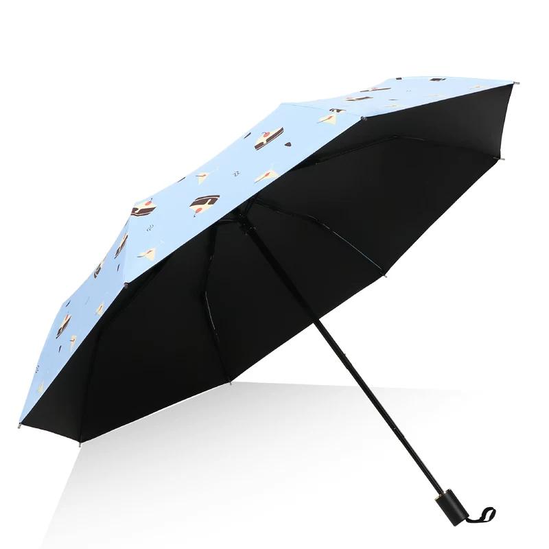 Women's Foldable Umbrella for Both Sunny and Rainy Weather, Sweet and Cute, Fresh and Simple, Student Sunshade, Sun Protection, Uv Protection, Sun