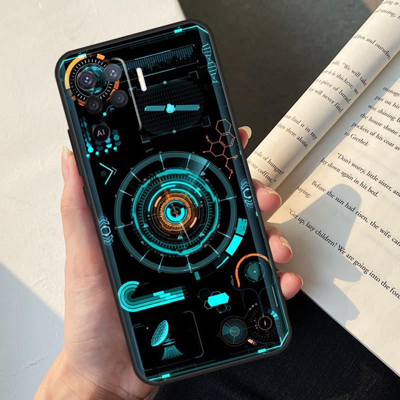 Technology Men's Luxury Case For Oppo A58 A98 A78 A18 A38 A60 A80 A40 A77 A57 A17 A74 A54 A94 A96 A76 A16 A15 A5 Pro