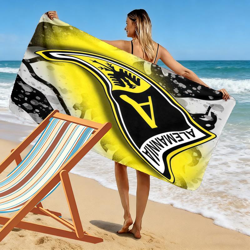 Alemannia Aachen Towel, Large Soft Quick Dry Towel for Beach Camping Swimming