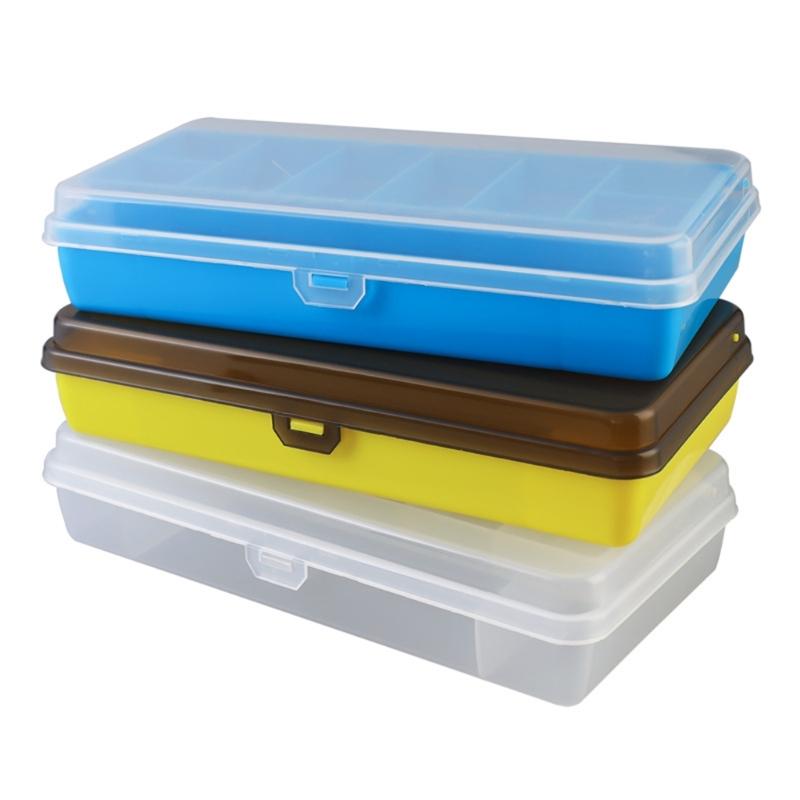 Double Layer Fishing Tackle Box Jig Head Spinner Hook Baits Tool Case Lures Hook Storage Organizers Easy to Use