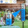 Rain Gauge 7" Capacity Easy To Read Outdoor Rain Gauges Best Rate Metal Rain Guage with Stake for Garden Yard Art Decor